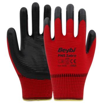 BEYBİ PN5 ZEBRA ELDİVEN (KIRMIZI-SİYAH)