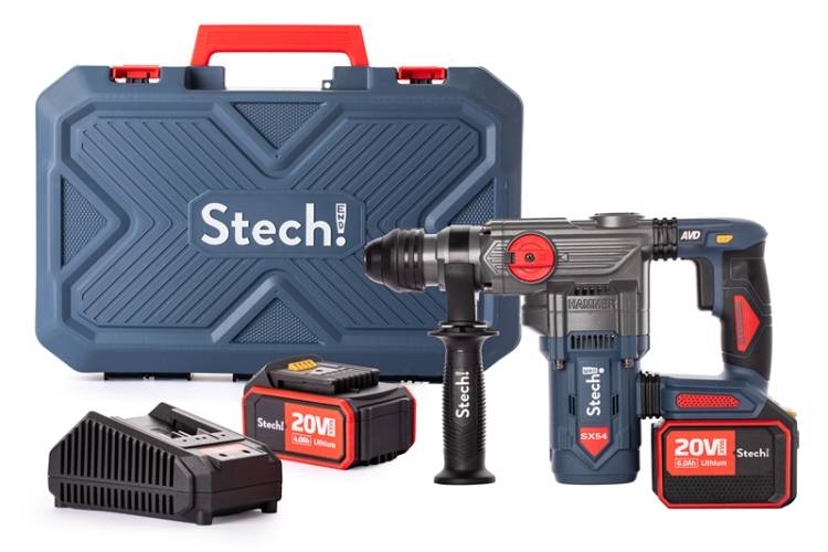 StechEnd SX54 Akülü Kırıcı Delici 30mm 20V 6.0Ah (Çift Akülü)