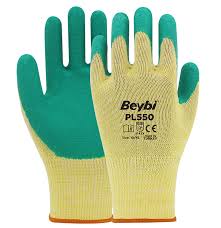 Beybi PL-550 Örme Camcı Eldiveni – Sarı-Yeşil