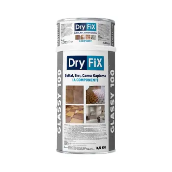 Dry Fix Li̇qui̇d Glass (Sıvı Cam) Şeffaf Parlak Zemi̇n Su Yalıtımı Glassy100