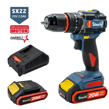 Stechend SX22-2*2.0 Ah Akülü Darbeli Matkap 20V (Çift Akülü) 60Nm